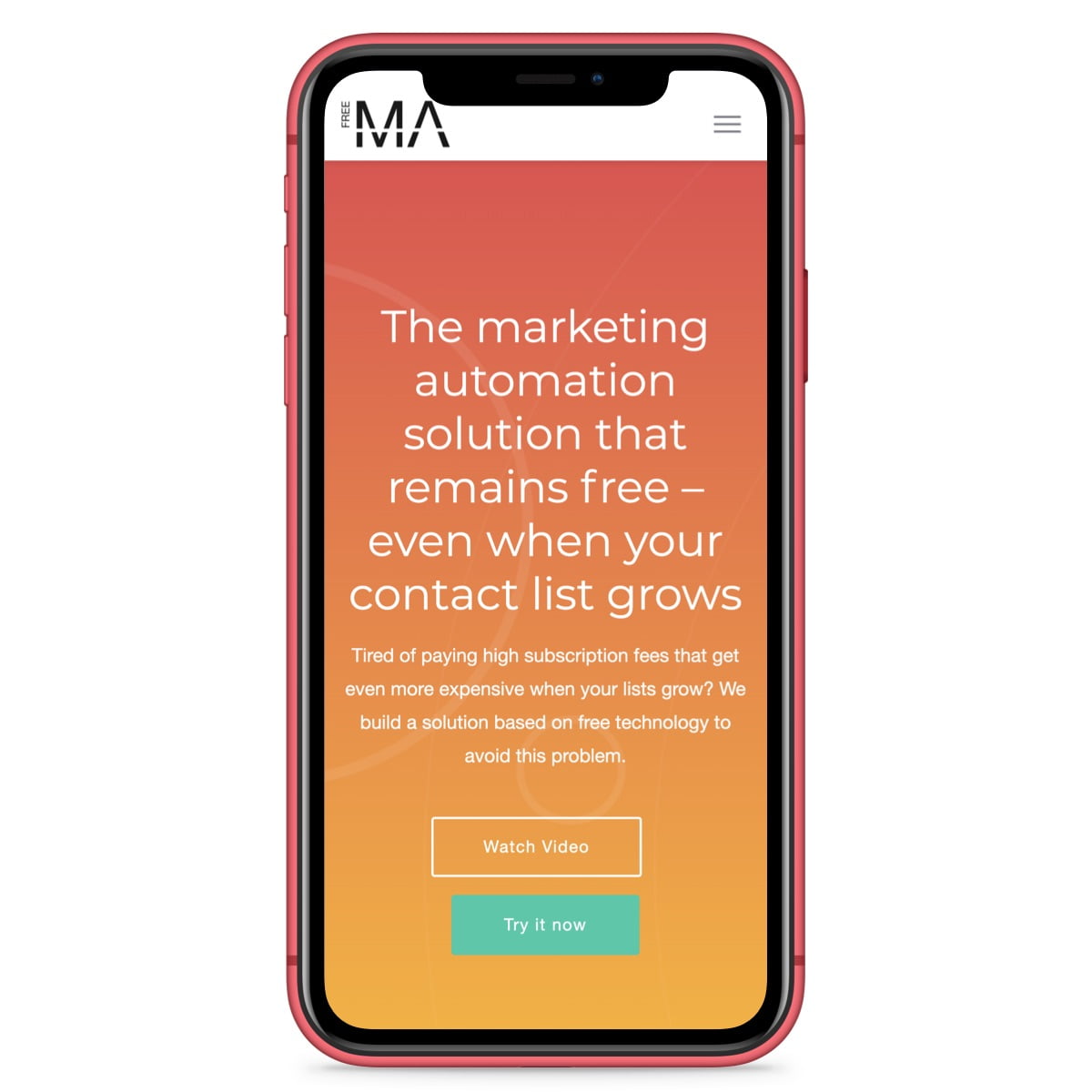 Landing page free marketing automation