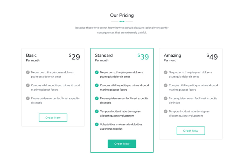 Mautic Landingpage Onepager Pricing
